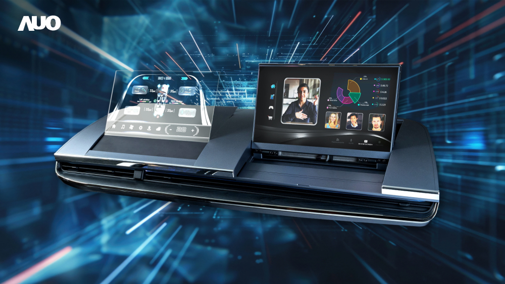 悟空体育Micro LED Display HMI解决方案打造透明Micro LED前座仪表，呈现信息并保留驾驶视野开阔；亦为副驾驶座乘客打造收放自如的Micro LED屏幕，在不影响显示质量的前提于显示区内建镜头，让用户能与视讯对象直接眼神接触，提供绝佳的双向沟通体验