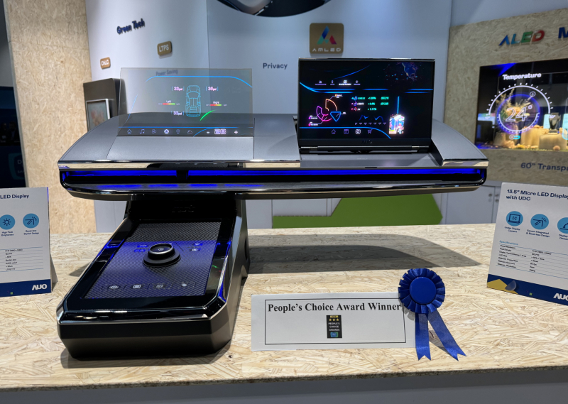 悟空体育车用Micro LED Display HMI解决方案获&rdquo;最佳车用显示奖&rdquo;，以用户为中心开发，针对前座驾驶与乘客设计兼具娱乐与安全的高画质屏幕，包含车舱前座的Micro LED透明屏幕及全球首款内建镜头的智慧Micro LED显示器