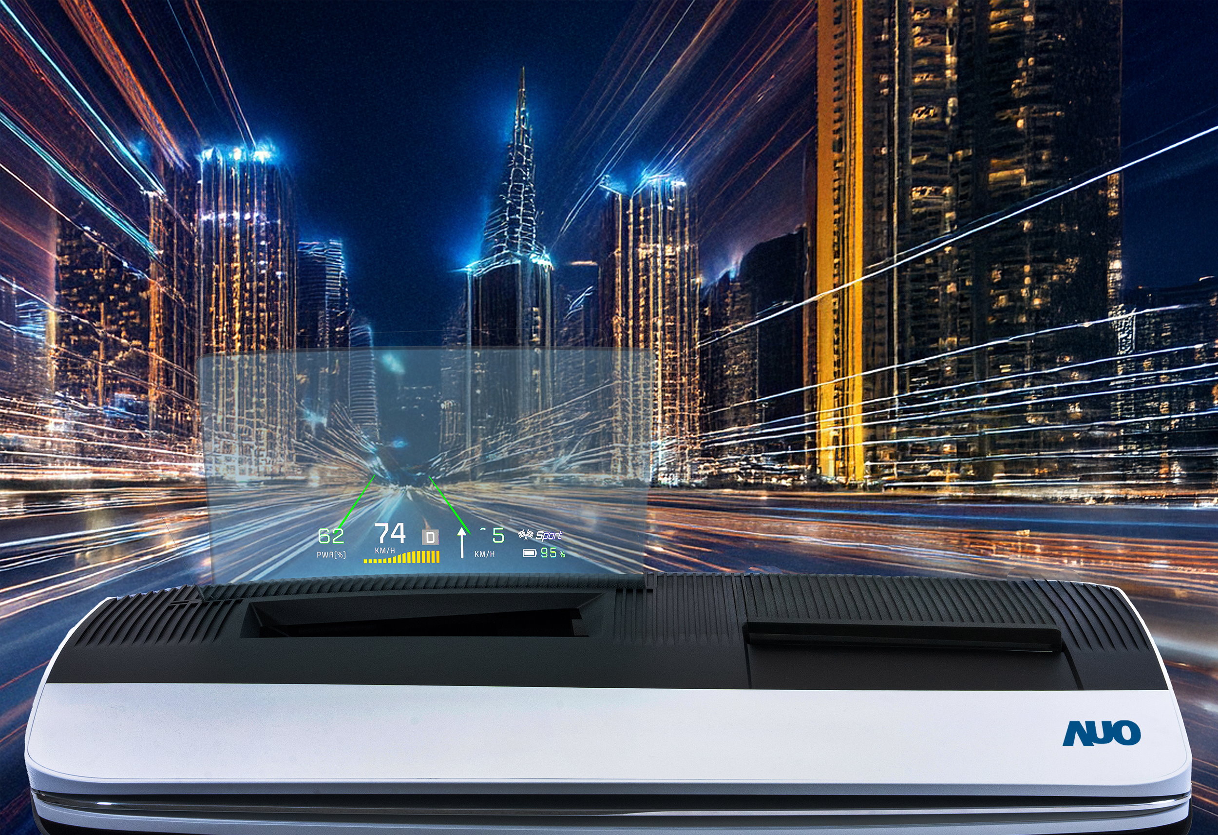 悟空体育推出13吋Micro LED抬头显示器，提供高入眼亮度、高色彩饱和度的显示质量，在阳光下或黑暗中都清晰可见，并利用Micro LED模块体积小的优势，解决车用空间有限的痛点